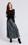 Bias Cut Leopard Skirt