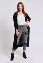 Sequin Star Italian Stretch Pant - Jacqueline B Clothing