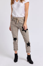 Sequin Star Italian Stretch Pant - Jacqueline B Clothing