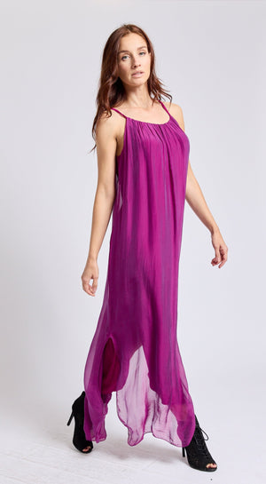 Italian Silk Tank Dress (3 Colors) White Italian Silk Tank Dress (3 Colors) White