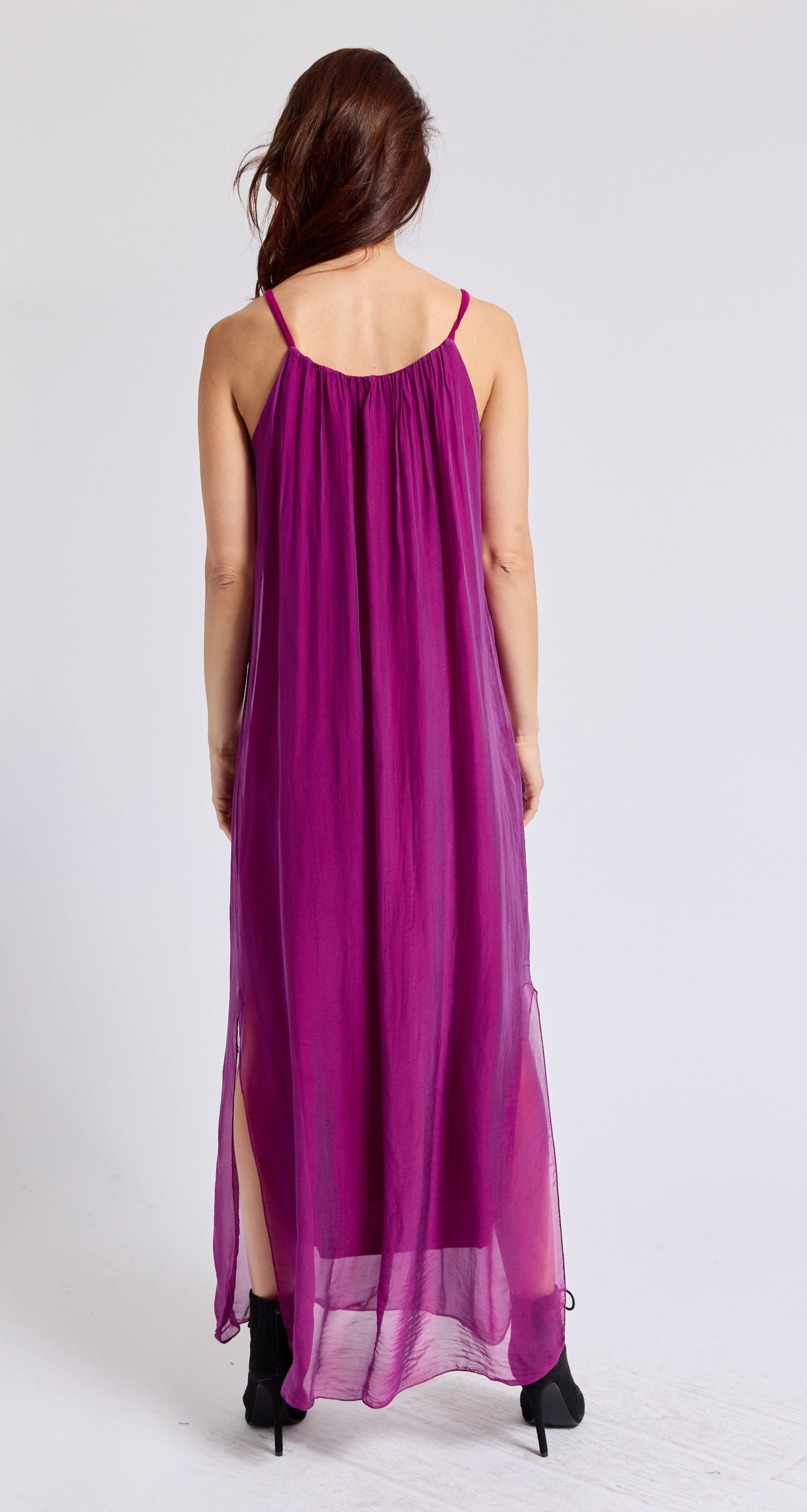 Italian Silk Tank Dress (Three Colors) - Jacqueline B Clothing