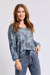 Long Sleeve Shimmer Camo Top (Four Colors) - Jacqueline B Clothing