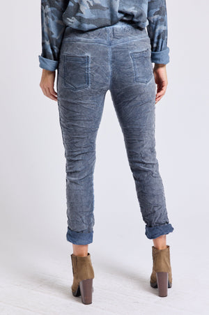Sueded Satin Trim Pants (Three Colors)