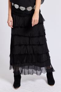 Italian Silk Layered Skirt - Jacqueline B Clothing