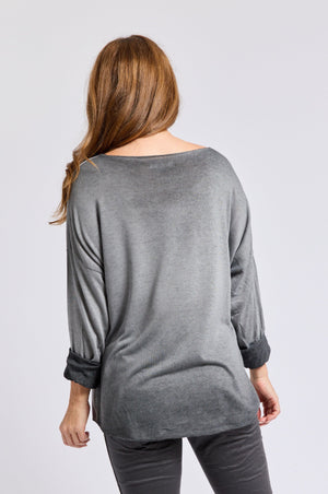 Long Sleeve Sueded Tee