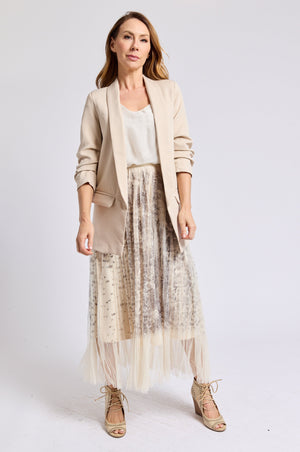 Ruched Sleeve Blazer - Jacqueline B Clothing