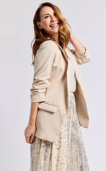 Ruched Sleeve Blazer - Jacqueline B Clothing