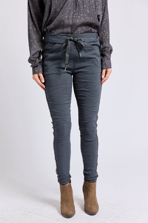 Rhinestone Super-stretch Italian Pants Solid Colors - Jacqueline B Clothing