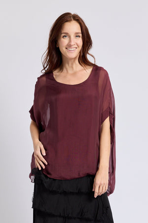 Italian Silk T-Shirt (Seventeen Colors) - Jacqueline B Clothing