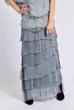 Italian Silk Layered Skirt - Jacqueline B Clothing