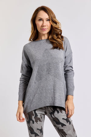 Embossed Star Sweater