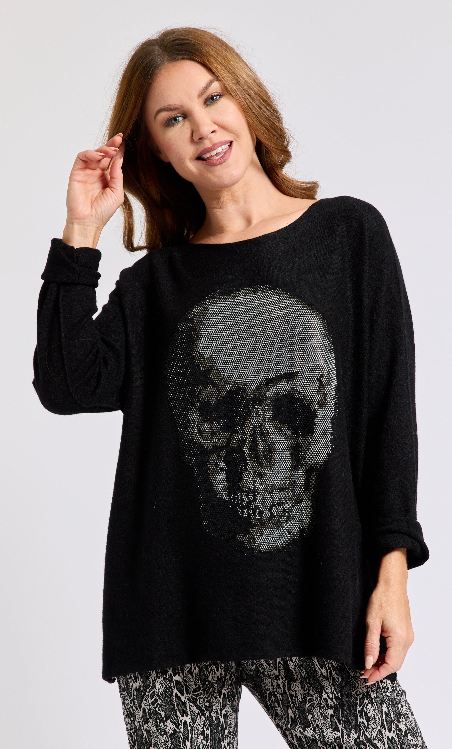 Skull Sweater - Jacqueline B Clothing