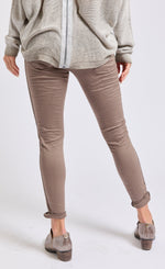 Rhinestone Super-Stretch Italian Pants Solid Colors - Jacqueline B Clothing