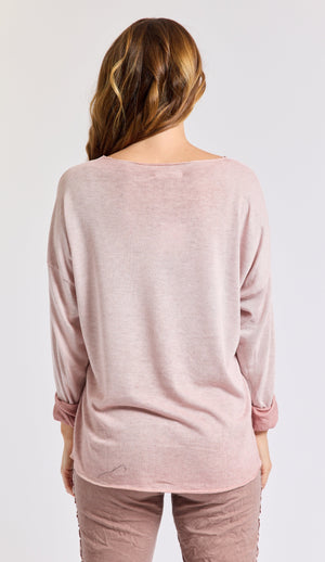 Long Sleeve Sueded Tee