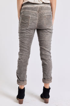 Sueded Satin Trim Pants (Three Colors)