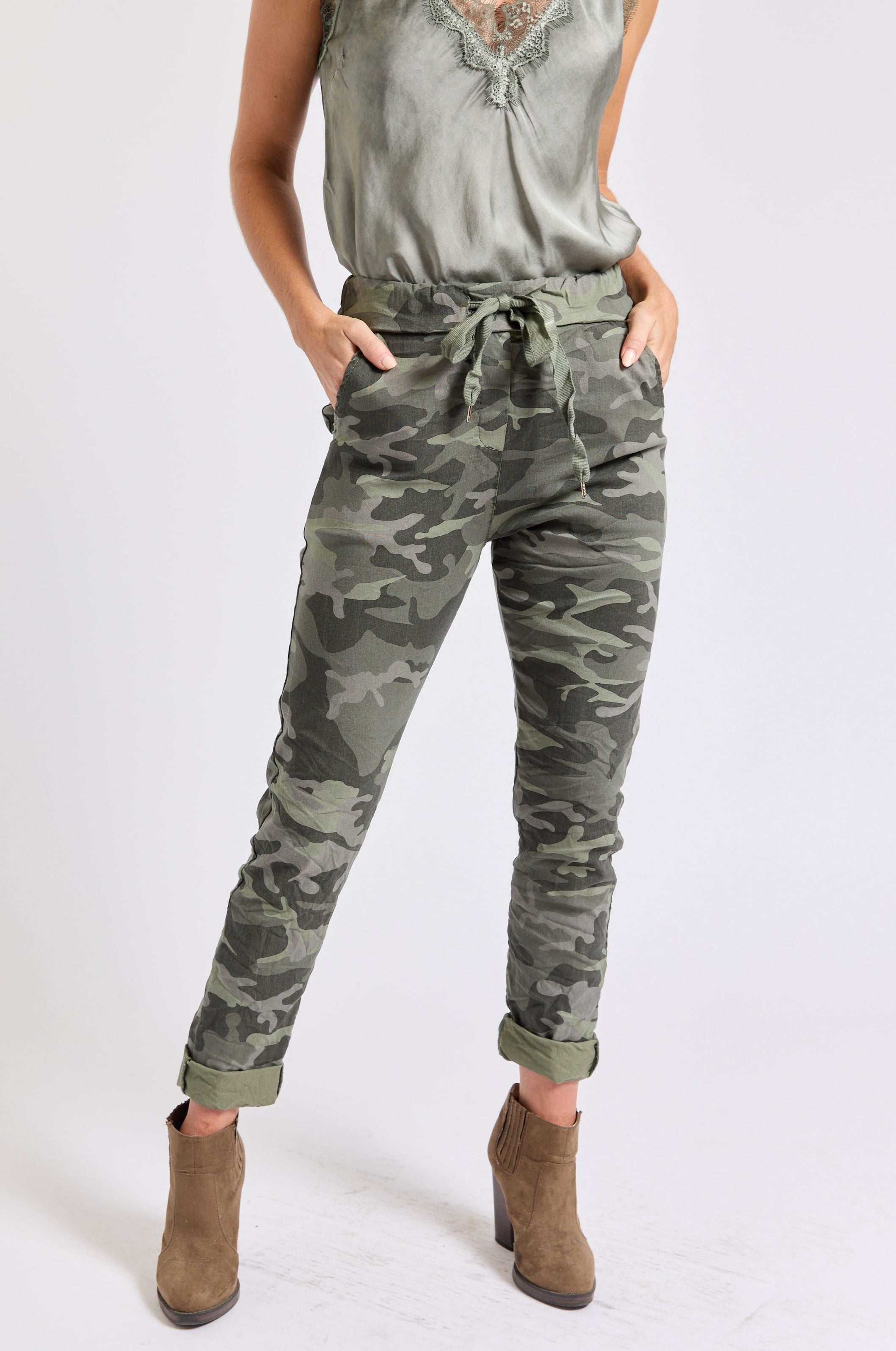 Simply Camo Pants (Three Colors) - Jacqueline B Clothing