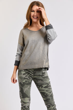 Shinny Front Sweater (Eight Colors) - Jacqueline B Clothing