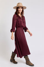 Long Dress w/ V Neck - Jacqueline B Clothing