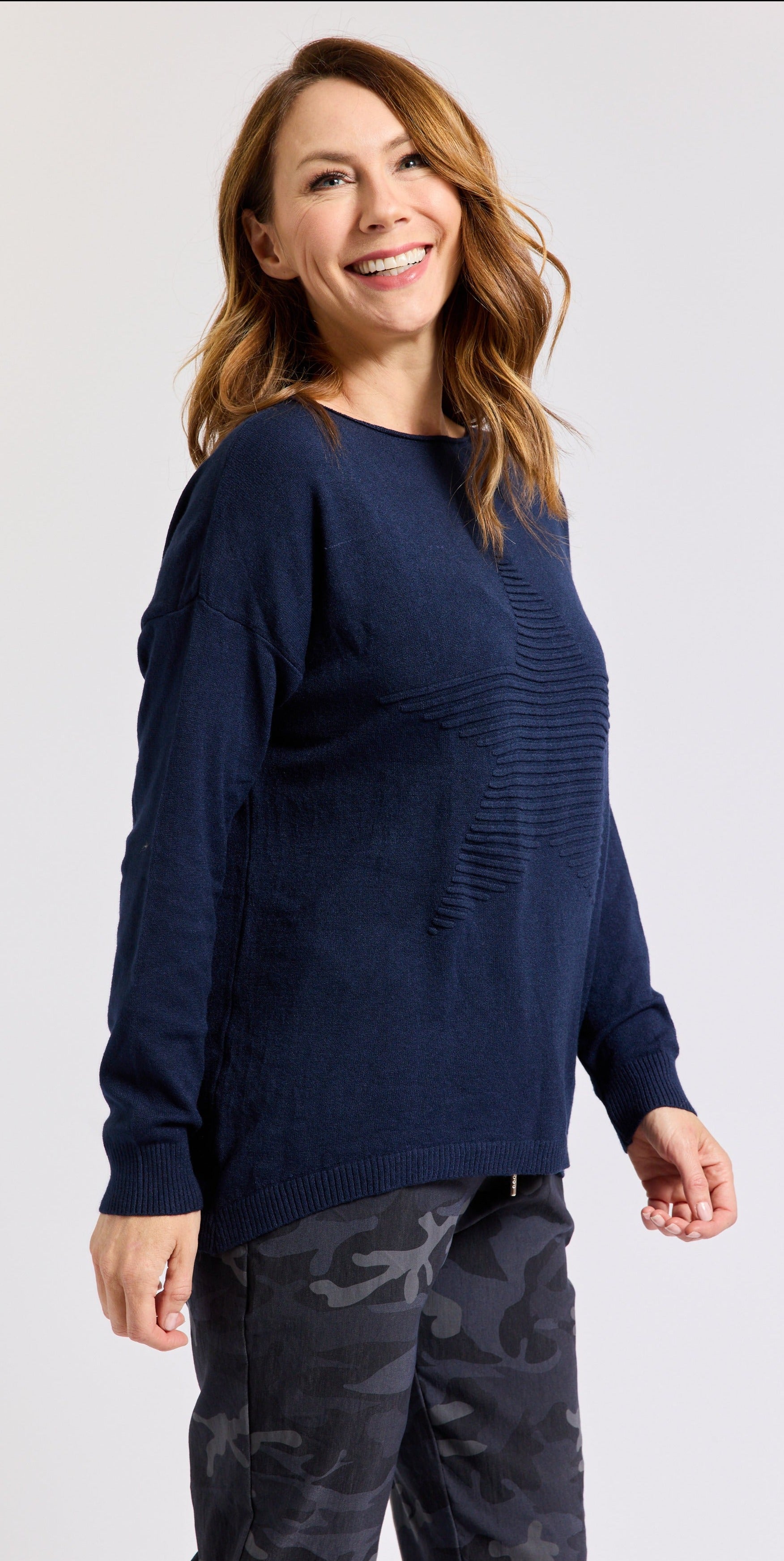 Embossed Star Sweater