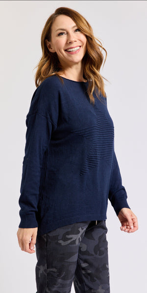 Embossed Star Sweater