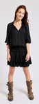 3/4 Sleeve Drop Waist Dress - Jacqueline B Clothing