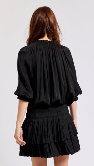 3/4 Sleeve Drop Waist Dress M / Black 3/4 Sleeve Drop Waist Dress M / Black