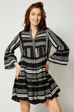 Aztec Pattern Short Dress (2 Colors)