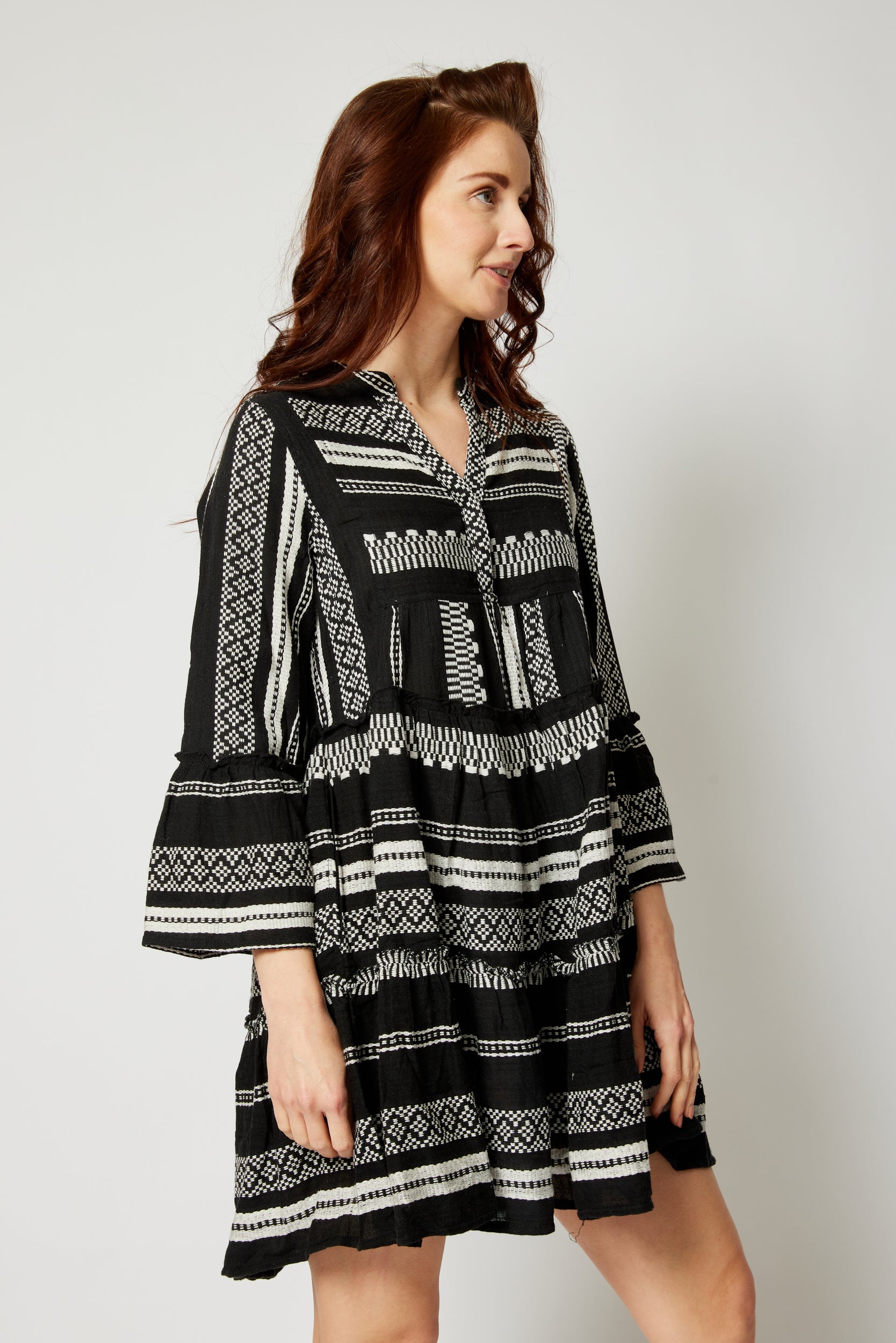 Aztec Pattern Short Dress (2 Colors)