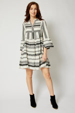 Aztec Pattern Short Dress (2 Colors)