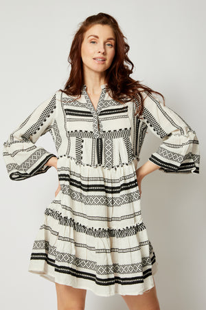 Aztec Pattern Short Dress (2 Colors)