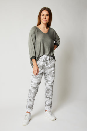 D Style Silver Stripe Camo Pants Five Colors Jacqueline B Clothing