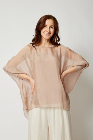 Italian Silk Sheer Flowing Top