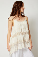 Italian Silk Lace Tank - Jacqueline B Clothing