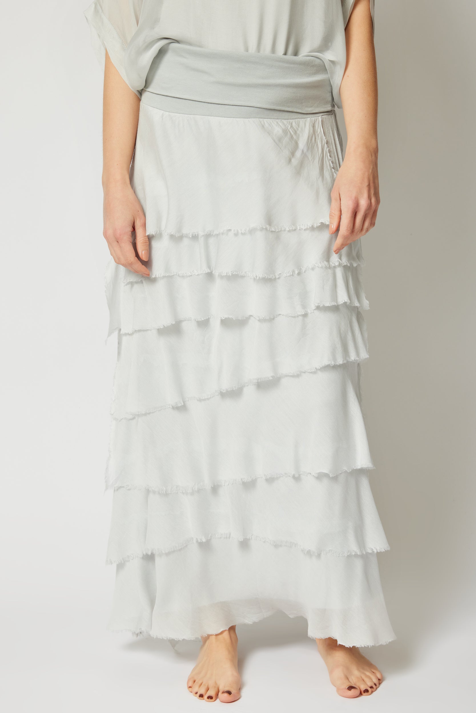 Italian Silk Layered Skirt - Jacqueline B Clothing