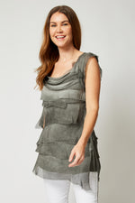 Italian Silk Layered Tank - Jacqueline B Clothing