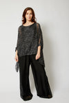 Italian Silk Mini Swirl Pattern Flowing Top - Jacqueline B Clothing
