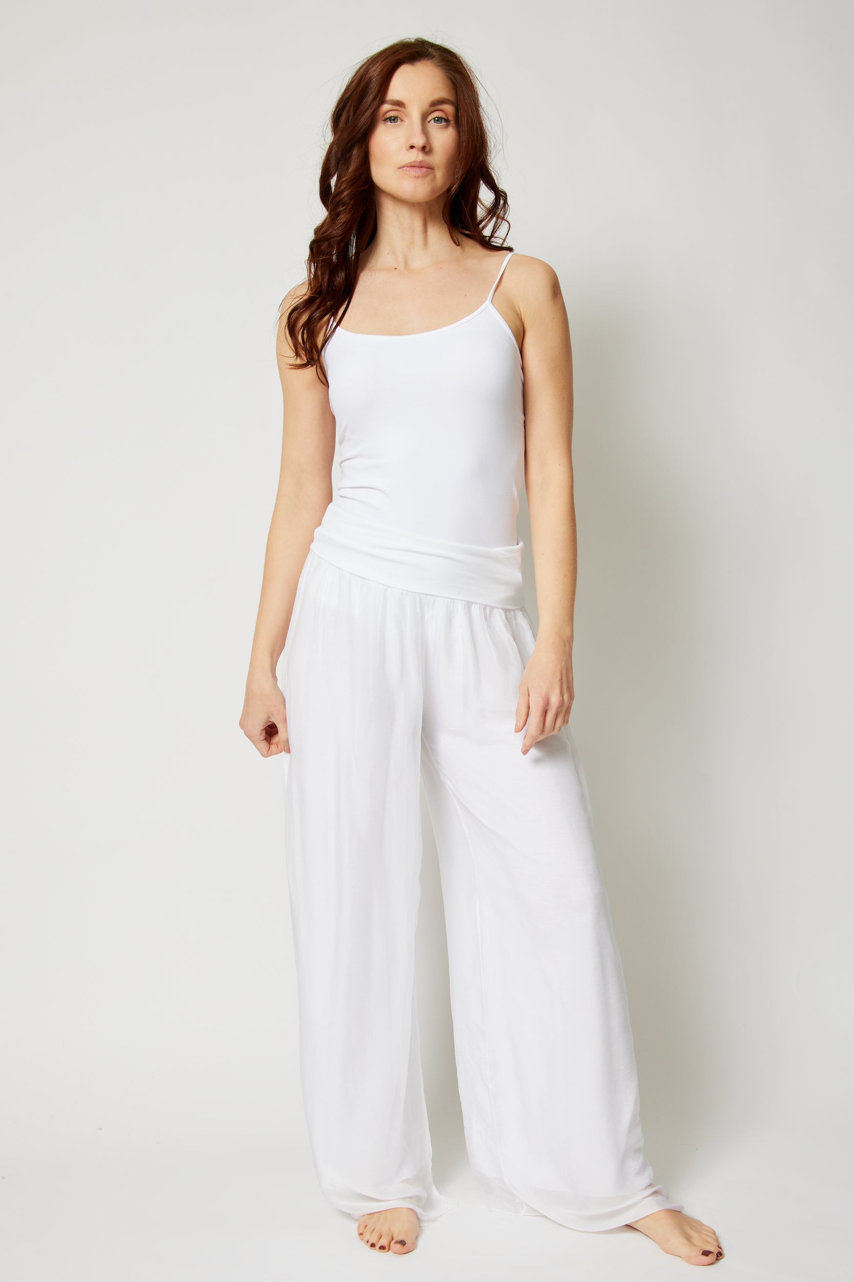 Buy White Gota Work Chanderi Silk Pants | JS26NOV112/JS26NOV | The loom