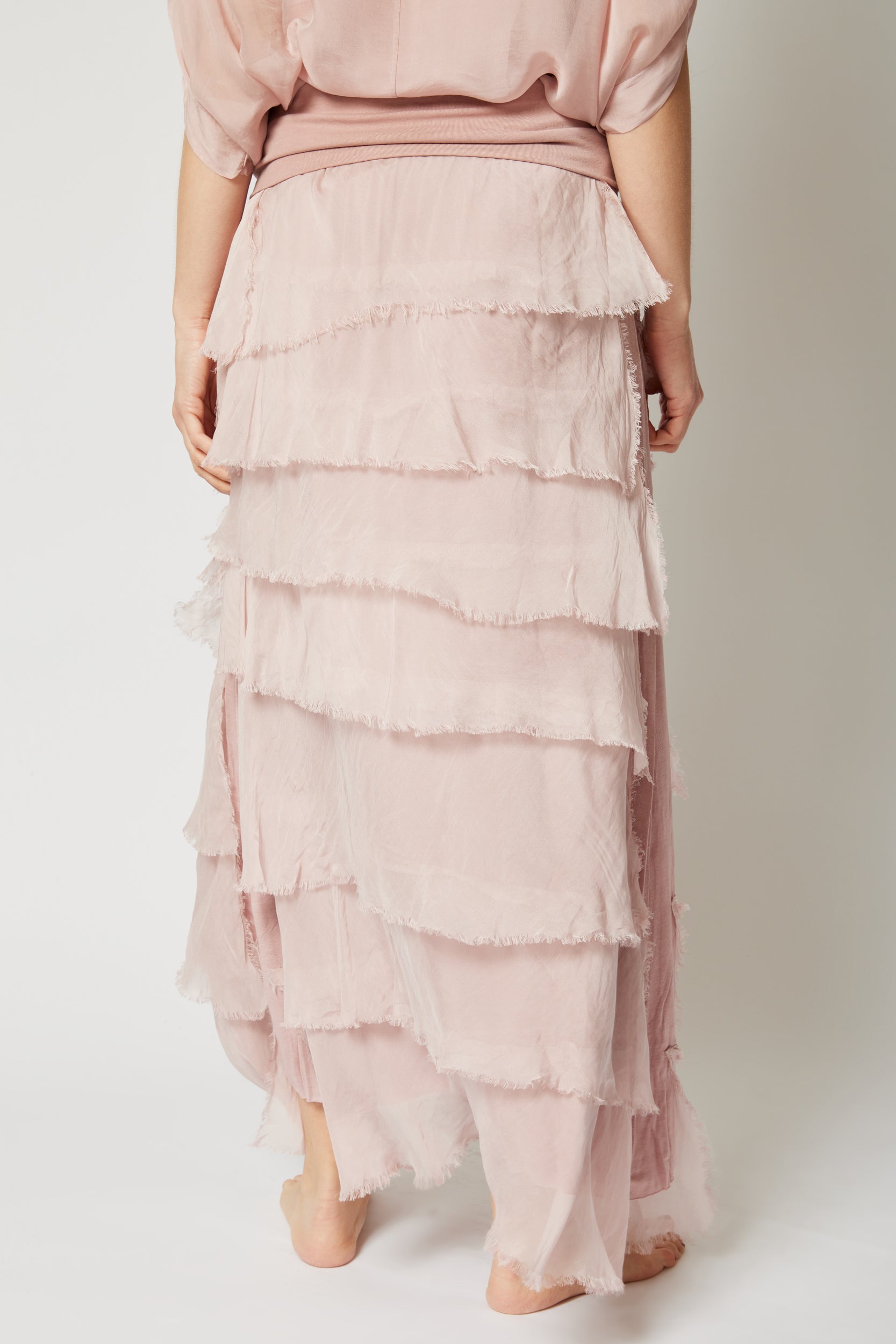 Italian Silk Layered Skirt - Jacqueline B Clothing