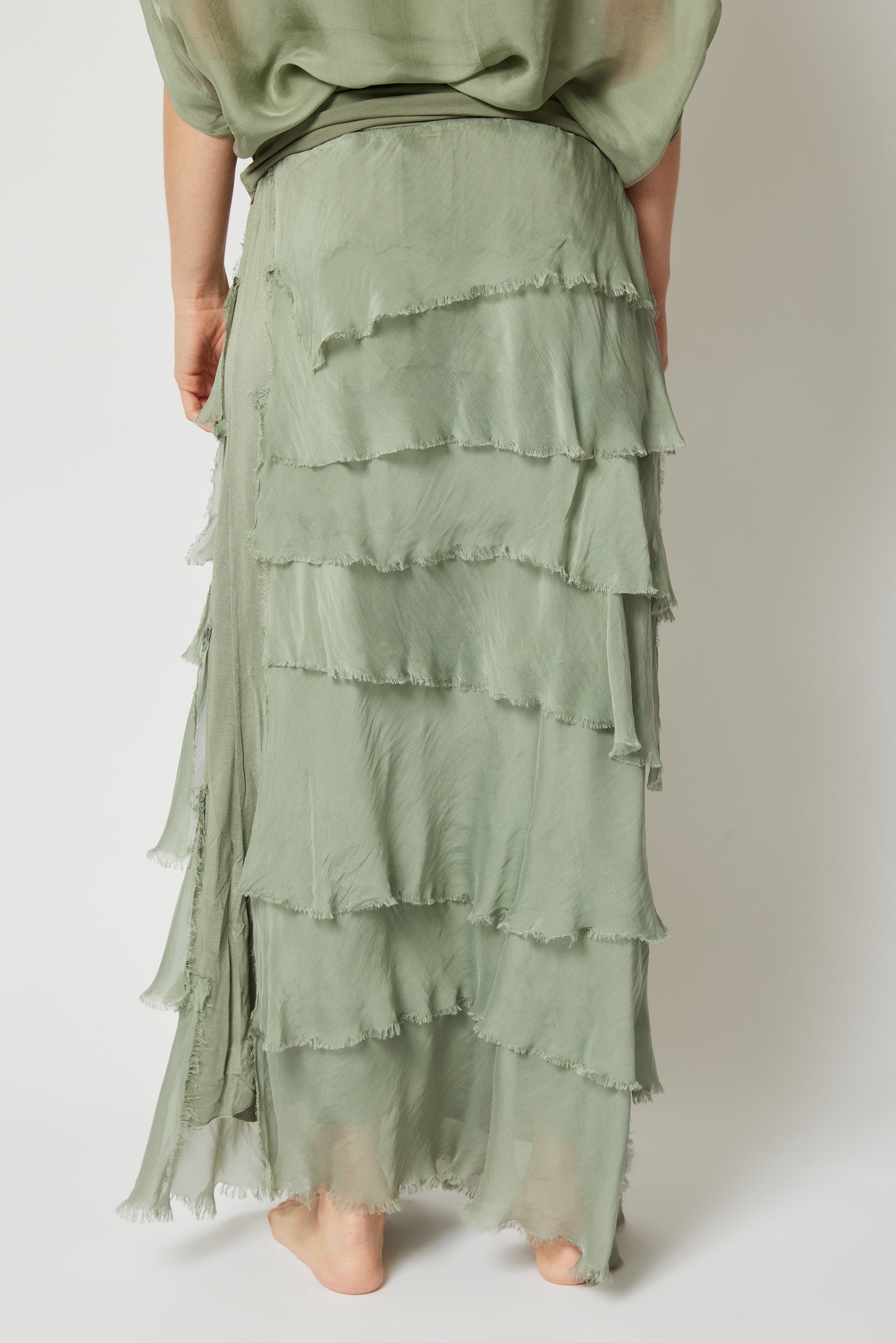 Italian Silk Layered Skirt - Jacqueline B Clothing