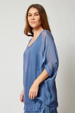 Italian Silk T-Shirt (Seventeen Colors) - Jacqueline B Clothing