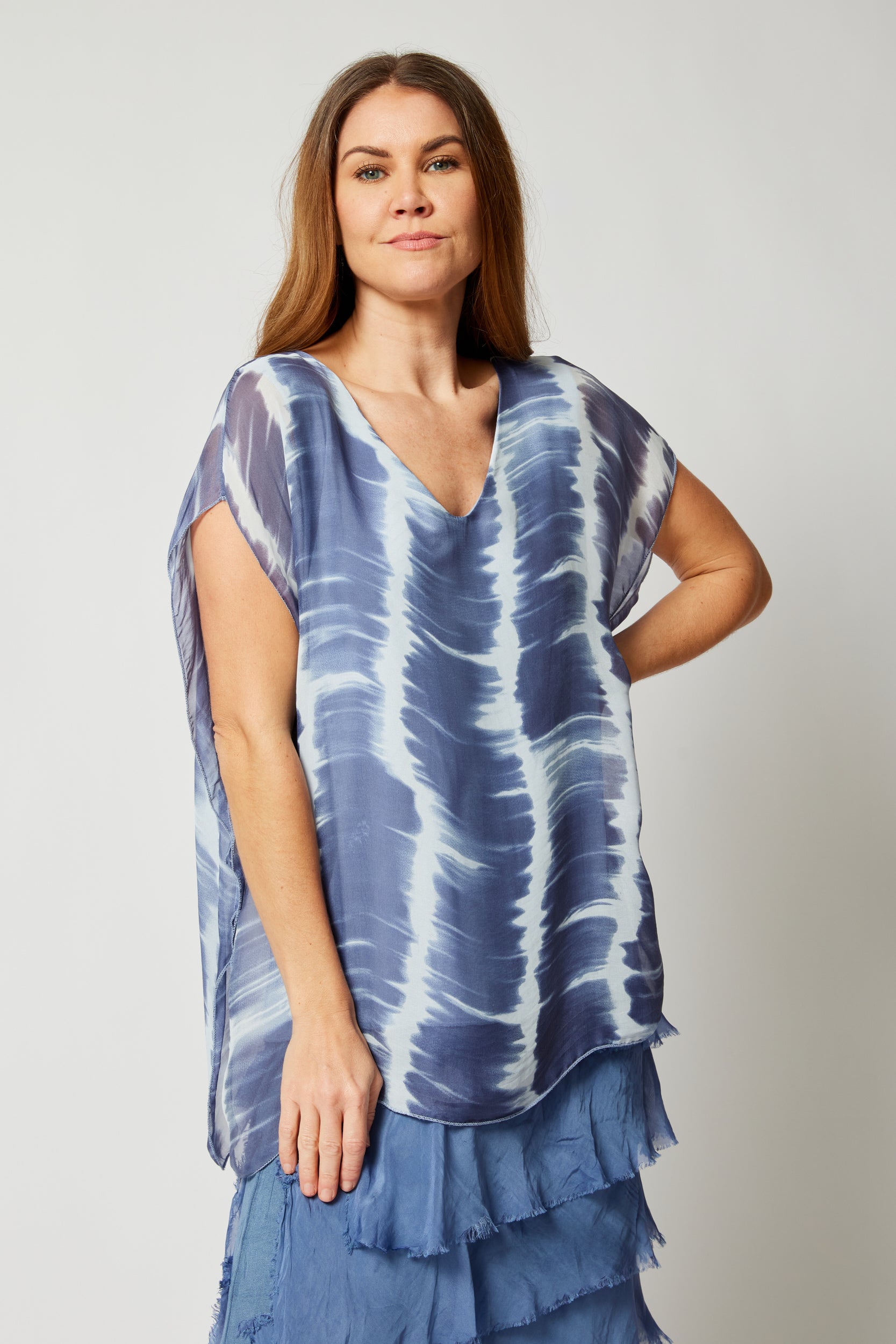 Italian Silk Tie-Dye Tee