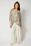 Italian Silk Snake Skin Pattern Top - Jacqueline B Clothing