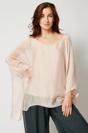 Italian Silk Soft Flowing Top - Jacqueline B Clothing