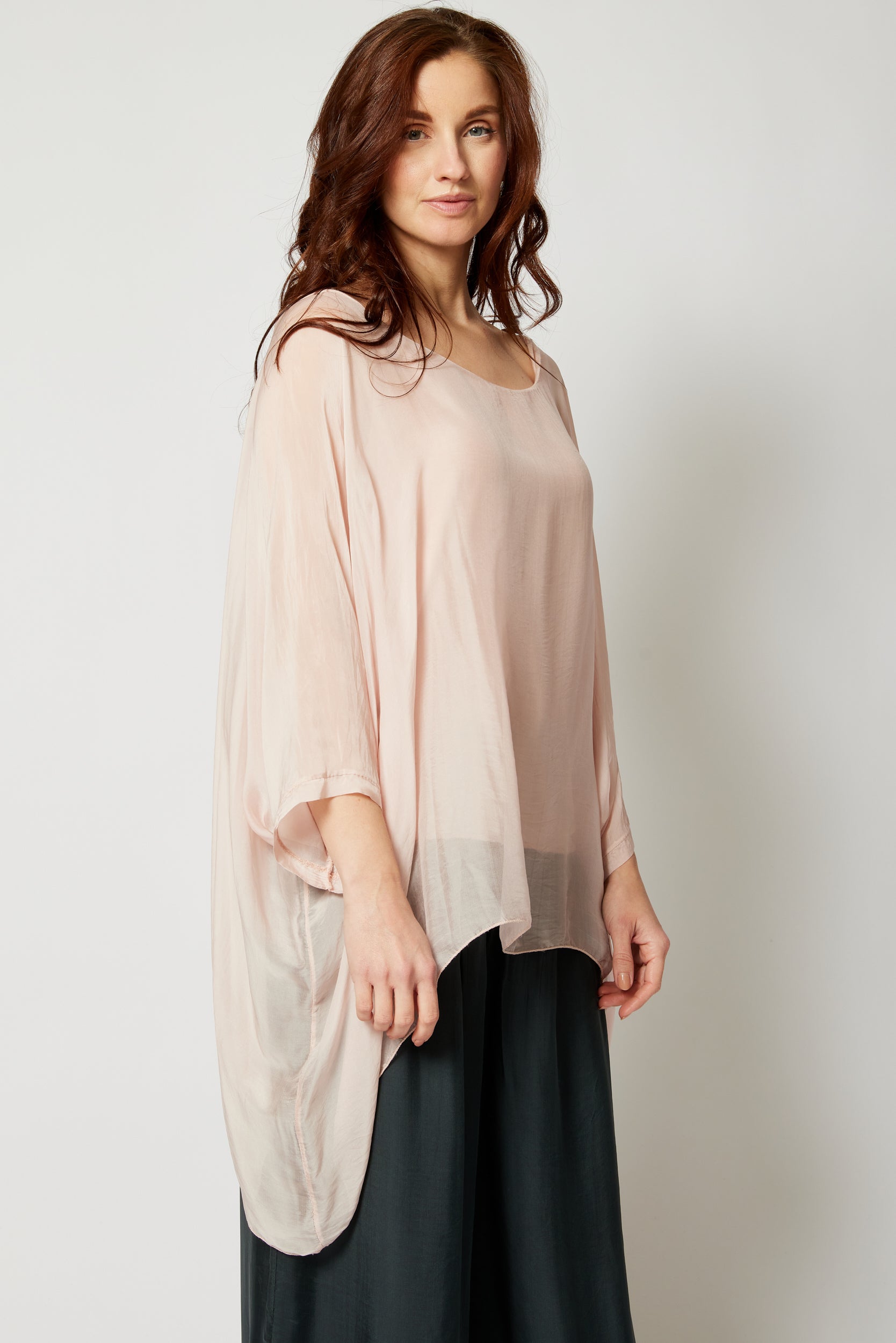 Italian Silk Soft Flowing Top - Jacqueline B Clothing