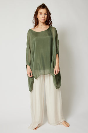 Italian Silk Soft Flowing Top - Jacqueline B Clothing