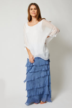 Italian Silk Soft Flowing Top - Jacqueline B Clothing