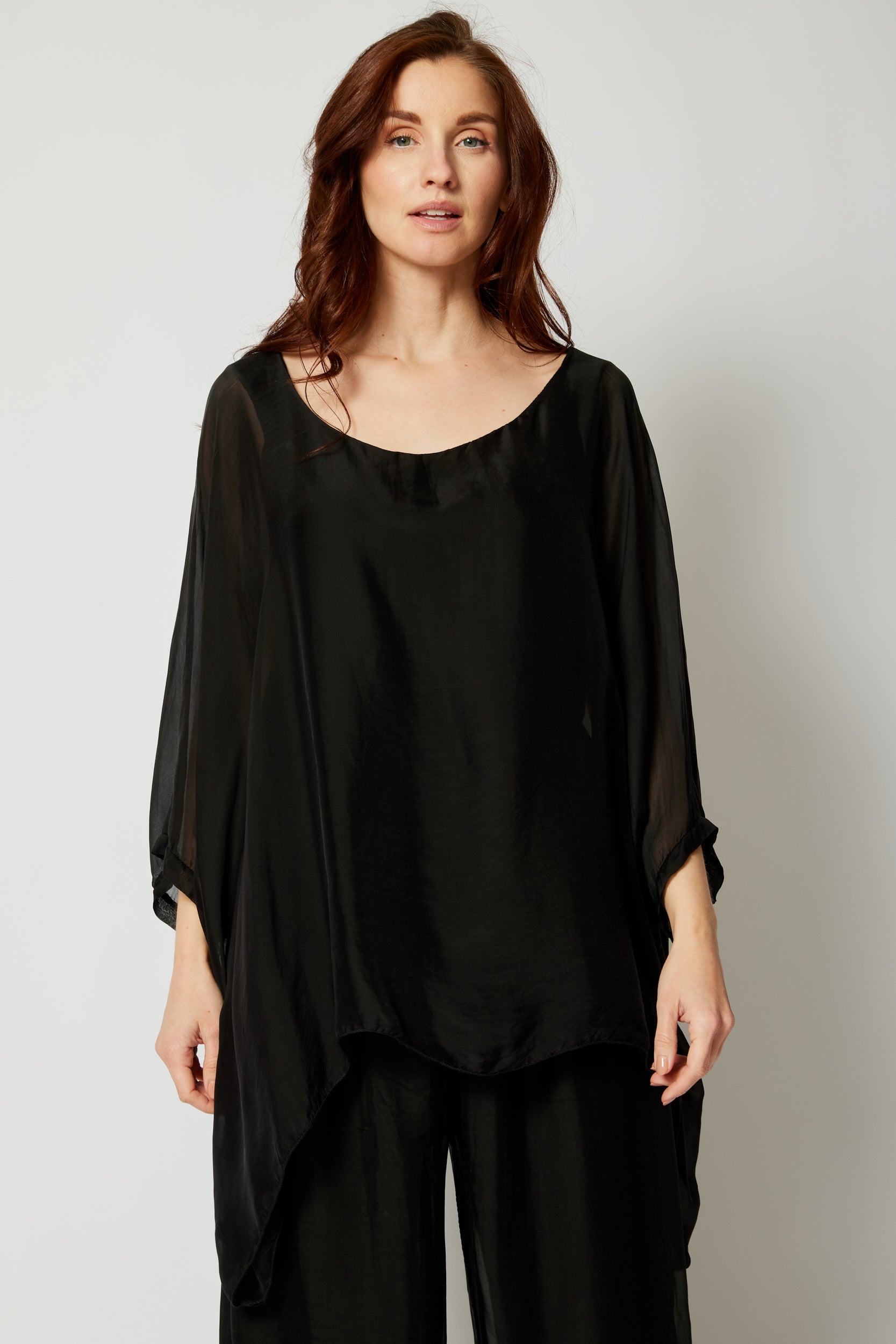 Italian Silk Soft Flowing Top - Jacqueline B Clothing