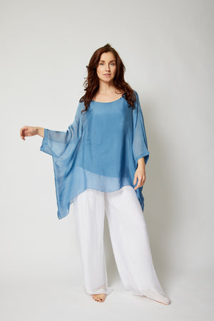 Italian Silk Soft Flowing Top - Jacqueline B Clothing