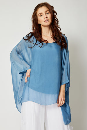 Italian Silk Soft Flowing Top - Jacqueline B Clothing