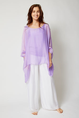 Italian Silk Soft Flowing Top - Jacqueline B Clothing